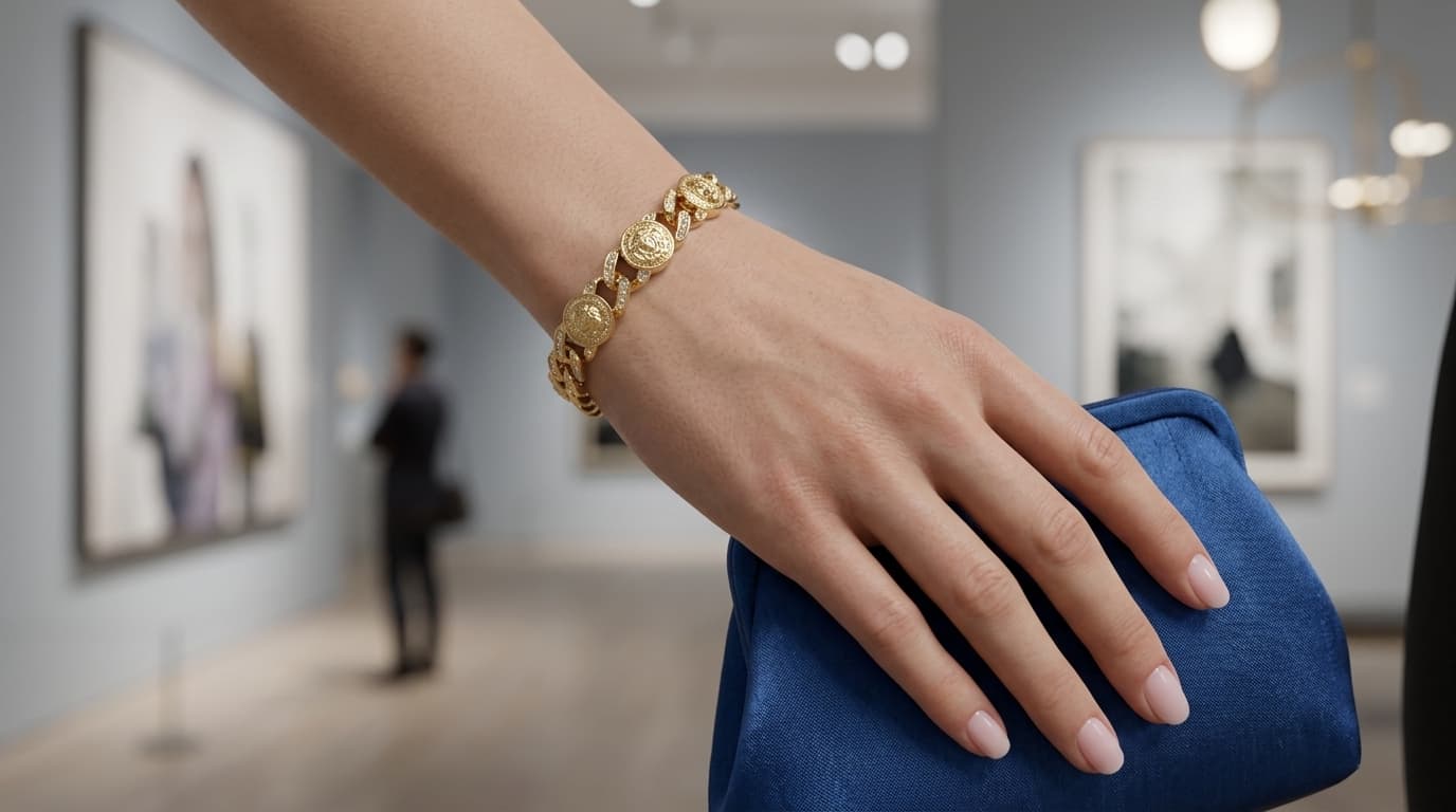 Coin Detail Chain Bracelet